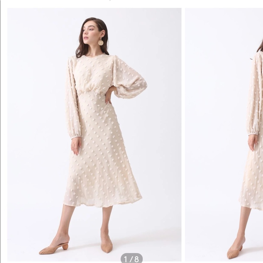 COPY - Cotton Candy Sheer Maxi Dress in Cream